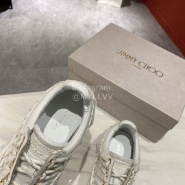 Jimmy Choo New Calf Thick Soles Sneakers For Women White