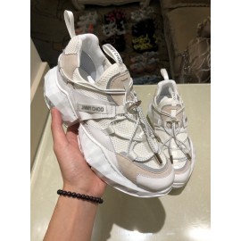 Jimmy Choo New Calf Thick Soles White Sneakers For Women 