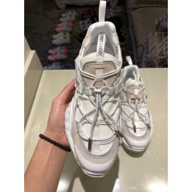 Jimmy Choo New Calf Thick Soles White Sneakers For Women 