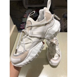 Jimmy Choo New Calf Thick Soles White Sneakers For Women 