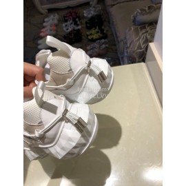 Jimmy Choo New Calf Thick Soles White Sneakers For Women 