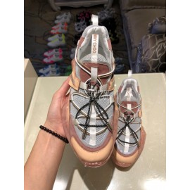 Jimmy Choo New Calf Thick Soles Sneakers For Women Pink