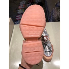 Jimmy Choo New Calf Thick Soles Sneakers For Women Pink