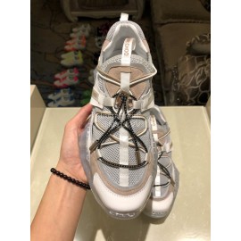 Jimmy Choo New Calf Thick Soles Sneakers For Women Gray