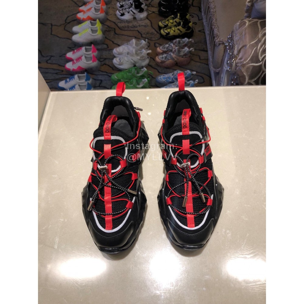 Jimmy Choo Fashion Calf Thick Soles Sneakers For Women 