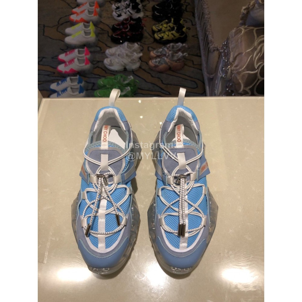 Jimmy Choo New Calf Thick Soles Sneakers For Women Blue
