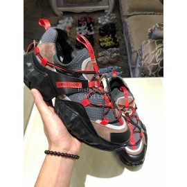 Jimmy Choo New Calf Thick Soles Sneakers Gray For Women 