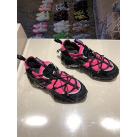 Jimmy Choo New Calf Thick Soles Sneakers For Women Rose Red 