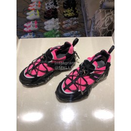 Jimmy Choo New Calf Thick Soles Sneakers For Women Rose Red 