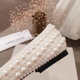 Jimmy Choo Elegant Pearl Flat Heel Shoes For Women 