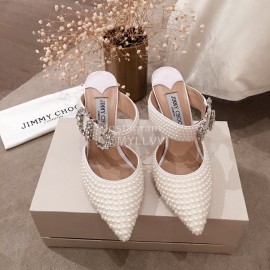 Jimmy Choo Elegant Pearl High Heel Sandals For Women 