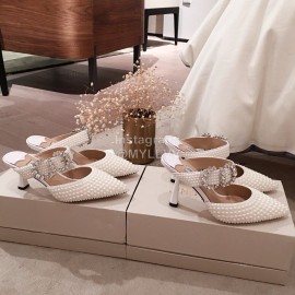 Jimmy Choo Elegant Pearl High Heel Sandals For Women 