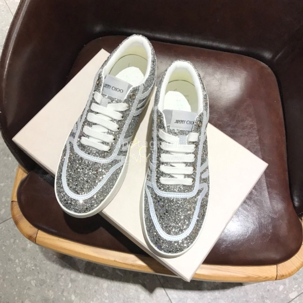 Jimmy Choo New Luminous Casual Sneakers For Women Gray