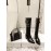 Jimmy Choo New Leather Zipper Pocket Boots For Women Black