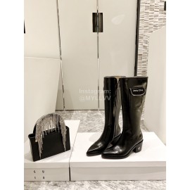 Jimmy Choo New Leather Zipper Pocket Boots For Women Black