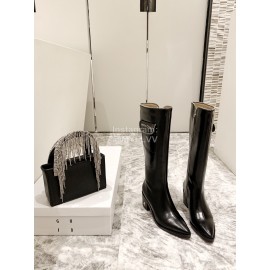 Jimmy Choo New Leather Zipper Pocket Boots For Women Black