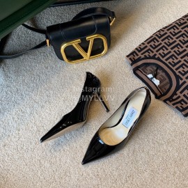 Jimmy Choo New Patent Leather Pointed High Heels For Women Black