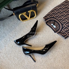 Jimmy Choo New Patent Leather Pointed High Heels For Women Black