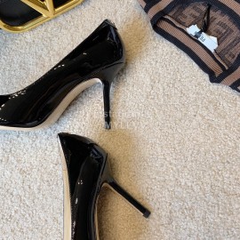 Jimmy Choo New Patent Leather Pointed High Heels For Women Black