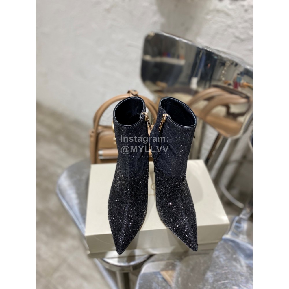 Jimmy Choo Fashion Blingbling High Heel Boots For Women Black