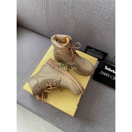 Jimmy Choo Co Branded Timberland Autumn Winter Martin Boots For Women Gold