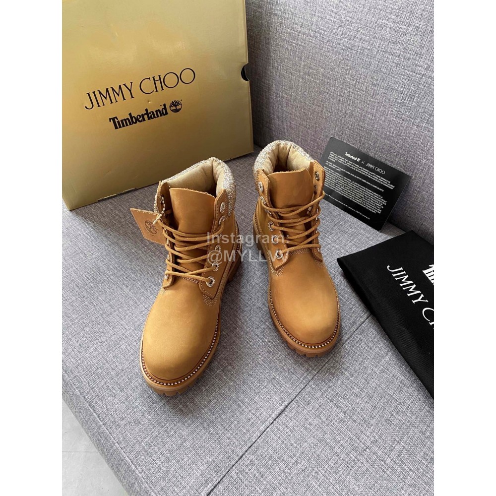 Jimmy Choo Co Branded Timberland Autumn Winter Martin Boots For Women Brown