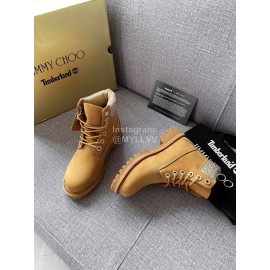 Jimmy Choo Co Branded Timberland Autumn Winter Martin Boots For Women Brown