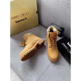 Jimmy Choo Co Branded Timberland Autumn Winter Martin Boots For Women Brown