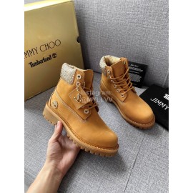 Jimmy Choo Co Branded Timberland Autumn Winter Martin Boots For Women Brown