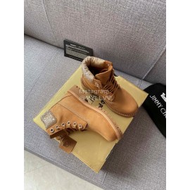 Jimmy Choo Co Branded Timberland Autumn Winter Martin Boots For Women Brown