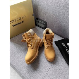 Jimmy Choo Co Branded Timberland Autumn Winter Martin Boots For Women Brown