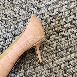 Jimmy Choo Fashion Leather Pointed High Heels For Women Pink