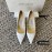 Jimmy Choo New Leather Pointed High Heels For Women White