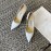 Jimmy Choo New Leather Pointed High Heels For Women White
