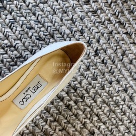 Jimmy Choo New Leather Pointed High Heels For Women White