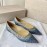 Jimmy Choo Fashion Blingbling Pointed Flat Heels For Women Blue