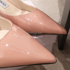 Jimmy Choo Fashion Diamond Leather Pointed High Heel Sandals For Women Pink