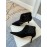 Jimmy Choo Velvet Leather High Heeled Short Boots For Women Black