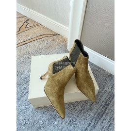 Jimmy Choo Velvet Leather High Heeled Short Boots For Women 