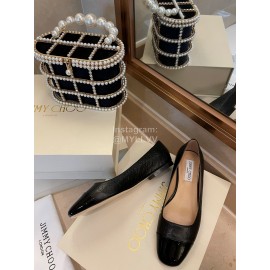 Jimmy Choo Autumn Patent Leather Flat Heels For Women Black