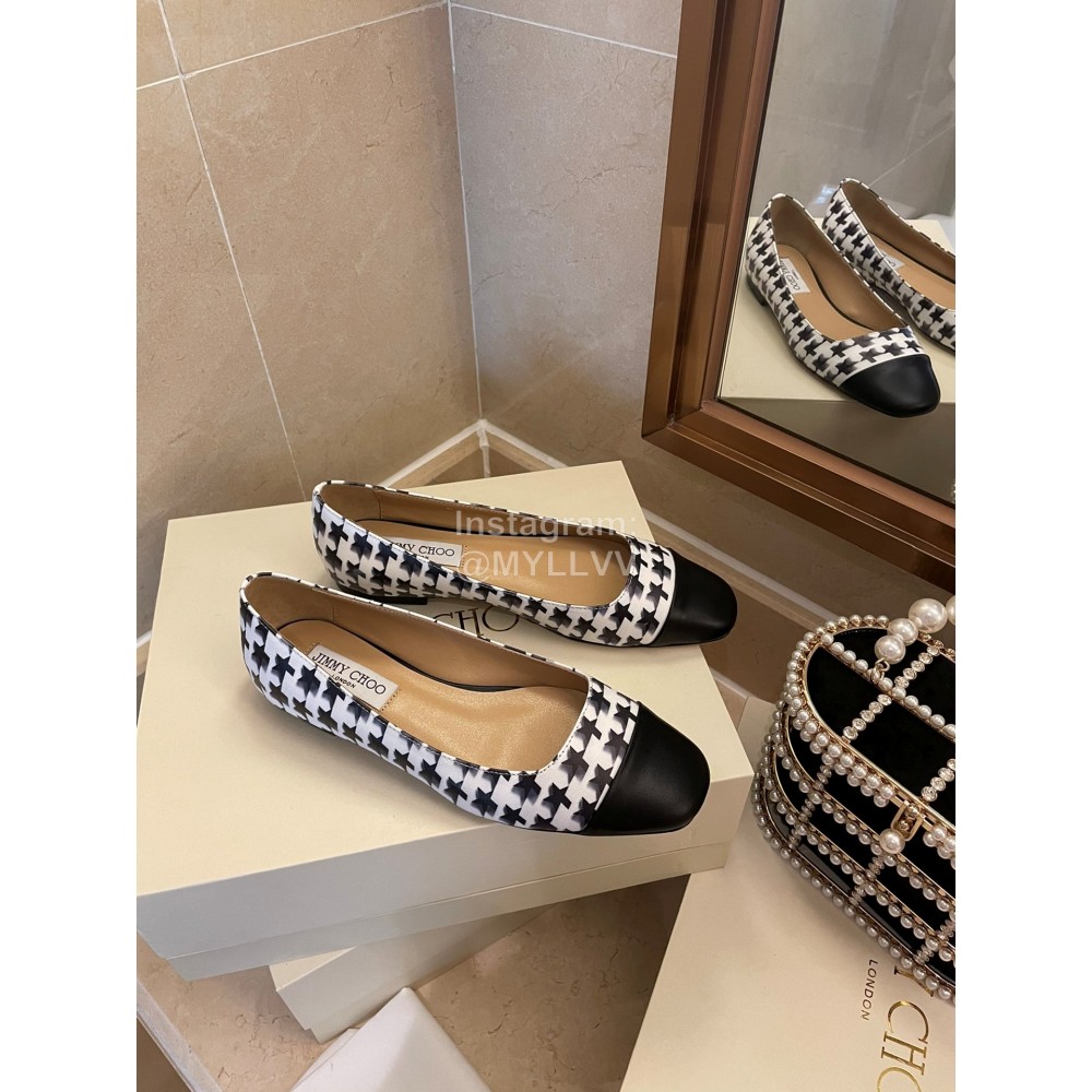 Jimmy Choo Autumn Printed Patent Leather Flat Heels For Women 