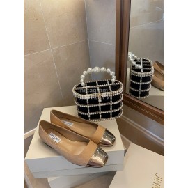 Jimmy Choo Autumn Patent Leather Flat Heels For Women Khaki