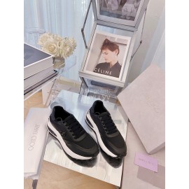 Jimmy Choo Fashion Cowhide Casual Sneakers For Women Black