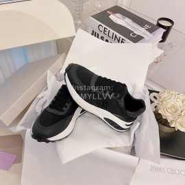 Jimmy Choo Fashion Cowhide Casual Sneakers For Women Black