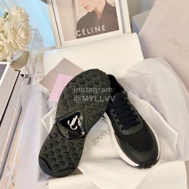 Jimmy Choo Fashion Cowhide Casual Sneakers For Women Black