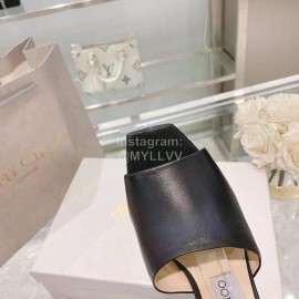 Jimmy Choo Napa Sheepskin High Heeled Sandals For Women Black 