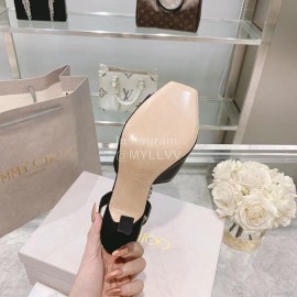 Jimmy Choo Napa Sheepskin High Heeled Sandals For Women Black 