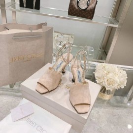 Jimmy Choo Napa Sheepskin High Heeled Sandals For Women Pink