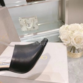 Jimmy Choo Black Napa Sheepskin High Heeled Sandals For Women 