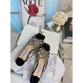 Jimmy Choo Diamond Sheepskin High Heeled Sandals For Women 